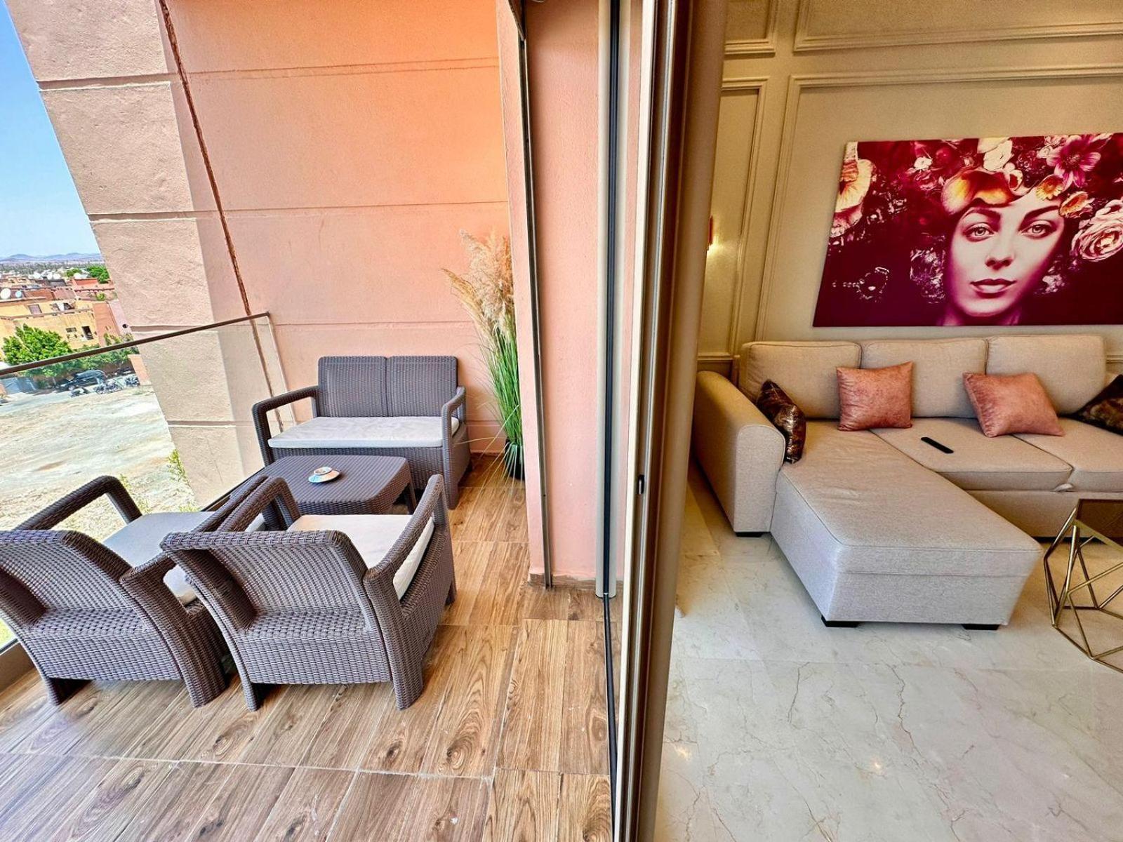 Appartement Luxueux Avec Piscine 10 Minutes Du Centre Ville Marrakesh Esterno foto
